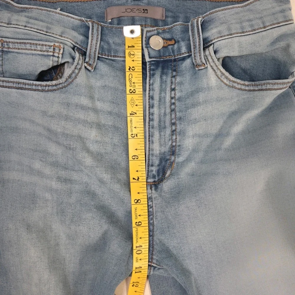 Joes Jeans Womens High Rise Wide Leg Megan Jeans 27×33 Distressed Light Washed